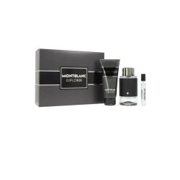 Set Montblanc Explorer, EDP 100 ml + gel de duș 100 ml + miniatură EDP 7.5 ml, cadou premium bărbați