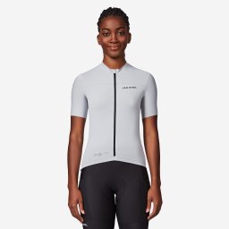 Tricou ciclism pe șosea ajustat EDR 2 Gri Damă
