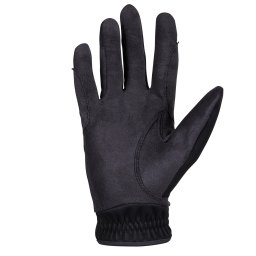 Mănuși Echitație Basic 500 Negru/gri Copii