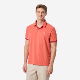 Tricou polo navigație Sailing 100 Roșu cărămiziu Bărbați