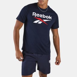 Tricou Reebok bărbați din bumbac cu logo, albastru