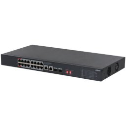 Switch Dahua cu 20 porturi 16x PoE , accepta BT 90W, Port 1-2 90W, portul 3-16 30W, total 190W