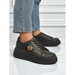 Resti Women's Perseida platform sneakers black eco-leather
