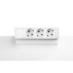 Priza modulara Fellowes, Filex Power Desk Up 2.0 cu 3 prize 230V, eGST, Alb