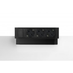 Priza modulara Fellowes, Filex Power Desk Up 2.0 cu 3 prize 230V, eGST, Negru