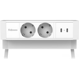 Priza modulara Fellowes, Filex Power Desk Up 2.0 cu 2 prize 230V, 2x USB-C (30W), eGST, Alb