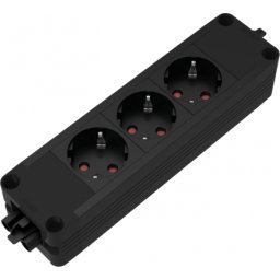 Bloc priza modulara eGST 2.0, Filex Power Strip, 3 iesiri, negru, Fellowes