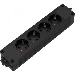 Bloc priza modulara eGST 2.0, Filex Power Strip, 4 iesiri, negru, Fellowes