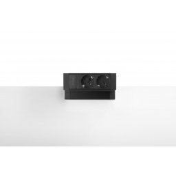 Priza modulara Fellowes, Filex Power Desk Up 2.0 cu 2 prize 230V, Conector eGST, Negru