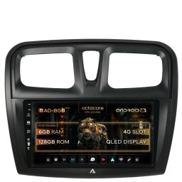 Navigatie Dacia Logan Sandero, Android, B-Octacore 6GB RAM + 128GB ROM, 9 Inch - AD-BGB9006+AD-BGRKIT375