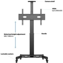 Stand TV Mobil Motorizat Multibrackets MB-5834 cu Suport Camera 32-75Inch Max. 60KG Negru
