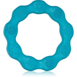 BabyOno Be Active Silicone Teether Ring jucărie pentru dentiție Blue 1 buc
