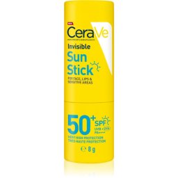 CeraVe Invisible Sun Stick SPF 50+ stick de protecție solară SPF 50+ 8 g