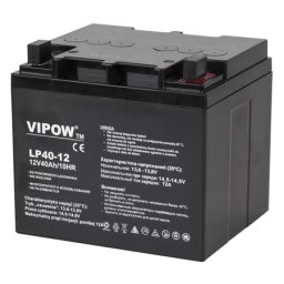 Acumulator stationar, AGM, VRLA, 12V, 40AH, Vipow
