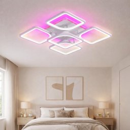 Lustra LED 120W Ceiling 5 Patrate Mini White RGB
