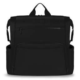Lionelo - Rucsac impermeabil pentru mamici Cube, Cu 12 compartimente si salteluta de schimbat, Cu prindere universala de carucior, 36 x 36 x 23 cm, Negru