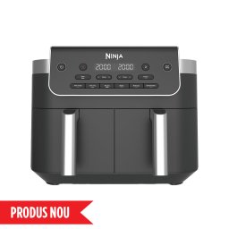 Airfryer DualZone DZ801, 2400W, 7.6L, 6 funcții de gătit, gri Ninja