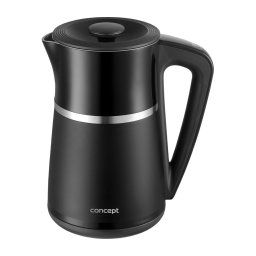 Concept RK3100 - Fierbător electric cu reglare a temperaturii, 1,7 l, 2200 W/230 V, negru
