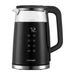 Concept RK4100 - Fierbător electric cu reglare a temperaturii, 1,7 l, 2200 W/230 V, negru