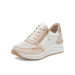 Pantofi dama sport din piele mix, Remonte D0T14-81, bej