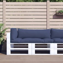 Perne canapea din paleti, 3 buc., bleumarin, textil Oxford GartenMobel Dekor