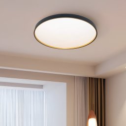Plafoniera LED Fantas 46W rotunda, alb-negru, design jos, Alessandro Design