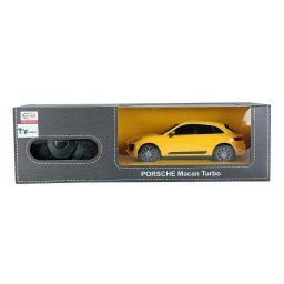 Masina cu telecomanda Porsche Macan Turbo galbena, scara 1:24