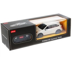 Masina cu telecomanda Porsche Cayenne Turbo alba, scara 1:24