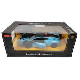 Masina cu telecomanda Lamborghini Huracan STO albastra, scara 1:14