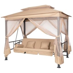 Balansoar de gradina ALIPASCHA LUX cu plasa anti-insecte si pat