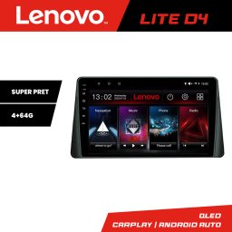 Navigatie Android Lenovo 4+64GB pentru Ford Focus 4 si Kuga 2018-2023