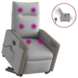 Scaun electric pentru masaj picioare în picioare stofa gri nor GartenMobel Dekor