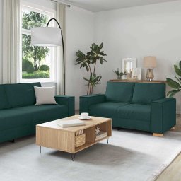 Canapea 3 pcs Verde închis 220 x 80 x 84 cm GartenMobel Dekor