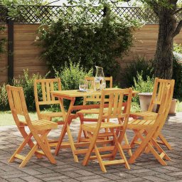 Scaun pentru Gradina 6 pcs Ulei Natural 40 x 42 x 85 cm GartenMobel Dekor
