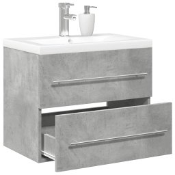Set mobilier de baie, 2 piese, gri beton, lemn compozit GartenMobel Dekor