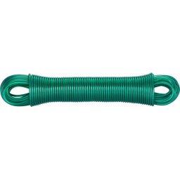 Sfoara de rufe PVC 30 m, 4 mm, cu miez din otel, verde