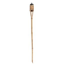 Facla de gradina din bambus impletita 90 cm, cu rezervor ulei