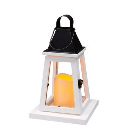 Lampa decorativa LED MagicHome din lemn, stil vintage, 17x17x33 cm