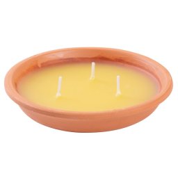 Lumanare Citronella repelenta in vas de teracota, 80 g, 30x125 mm