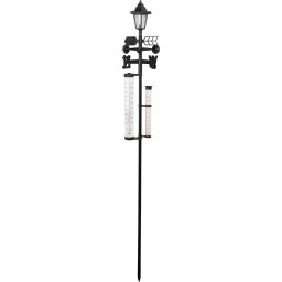 Meteostatie de gradina 158 cm cu termometru, pluviometru si lampa solara