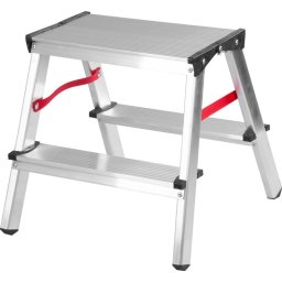 Scaun tip treapta din aluminiu Strend Pro, 2 trepte, max. 125 kg