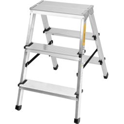 Scara pliabila din aluminiu Strend Pro, 2x3 trepte, max. 125 kg