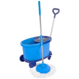 Set mop rotativ industrial Strend Pro cu galeata pe roti, 35 litri