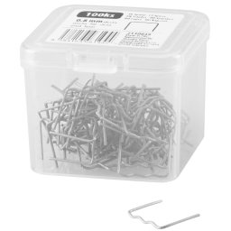 Capse Strend Pro pentru pistol de sudura plastic, plate ondulate, 0,8 mm, 100 buc