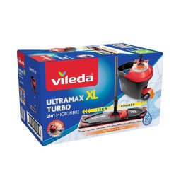 Set mop Vileda Ultramax XL Turbo pentru podele cu galeata si rezerva PET