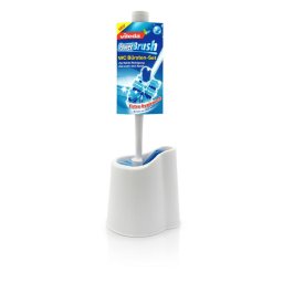 Perie WC Vileda cu suport, peri cu ioni de argint, curatare sub margine