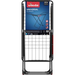 Uscator de rufe Vileda Universal 18 m pliabil, negru, cu roti