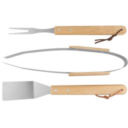 Set ustensile pentru gratar Strend Pro Grill, 3 piese, maner din lemn