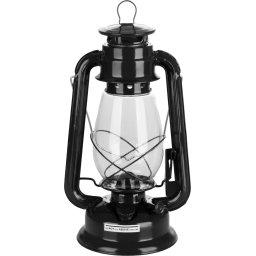 Lampa cu petrol retro neagra, 300 mm, din metal si sticla