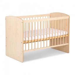 Patut bebe din lemn KLUPS Karolina II, natur, 120x60 cm